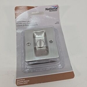 National Hardware Square Pocket Door Latch N236-031 , Silver Satin Nickle Finish